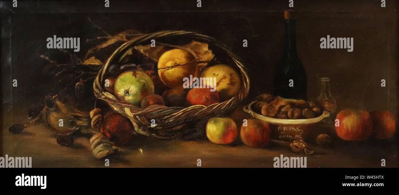 Constantin Daniel Stahi - Natura statica cu fructe (1). Banque D'Images