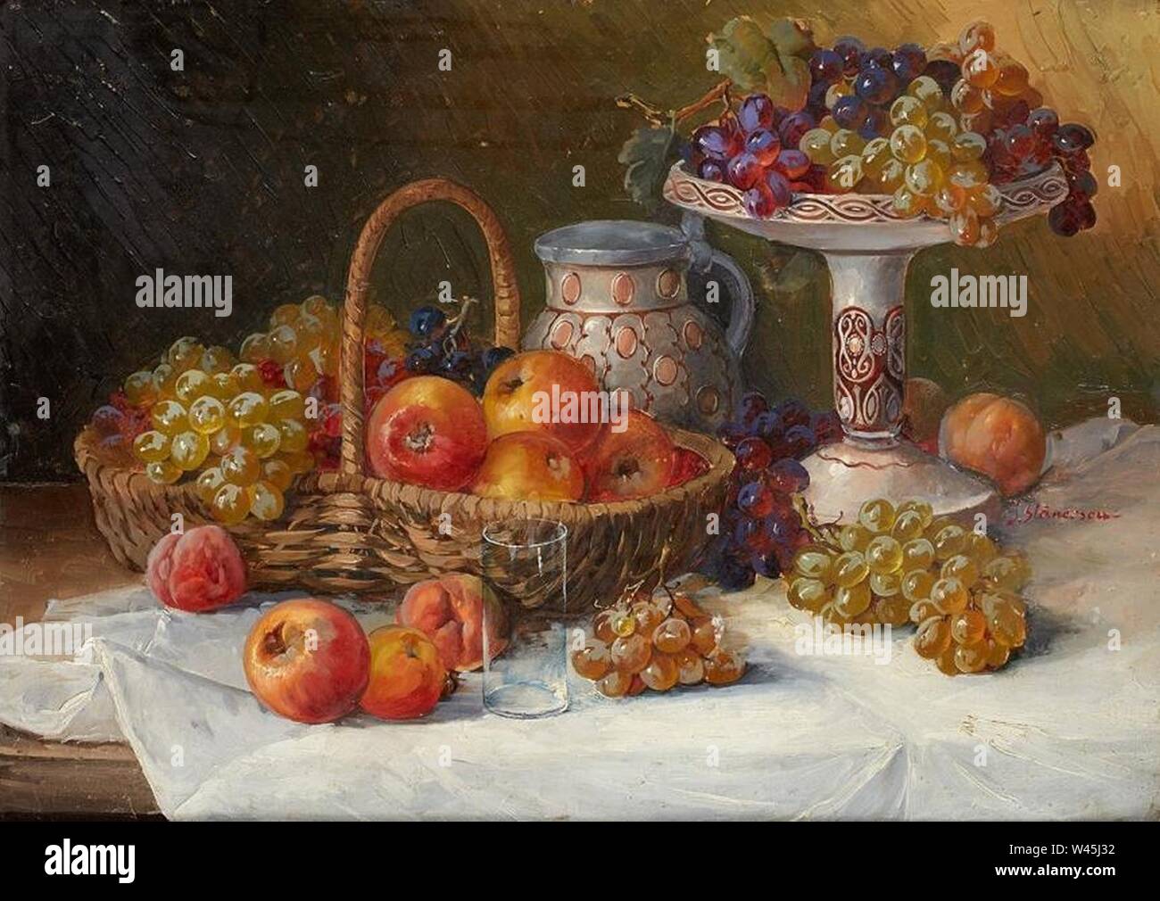 Constantin I. - Natură statică Stancescu fructe cu. Banque D'Images