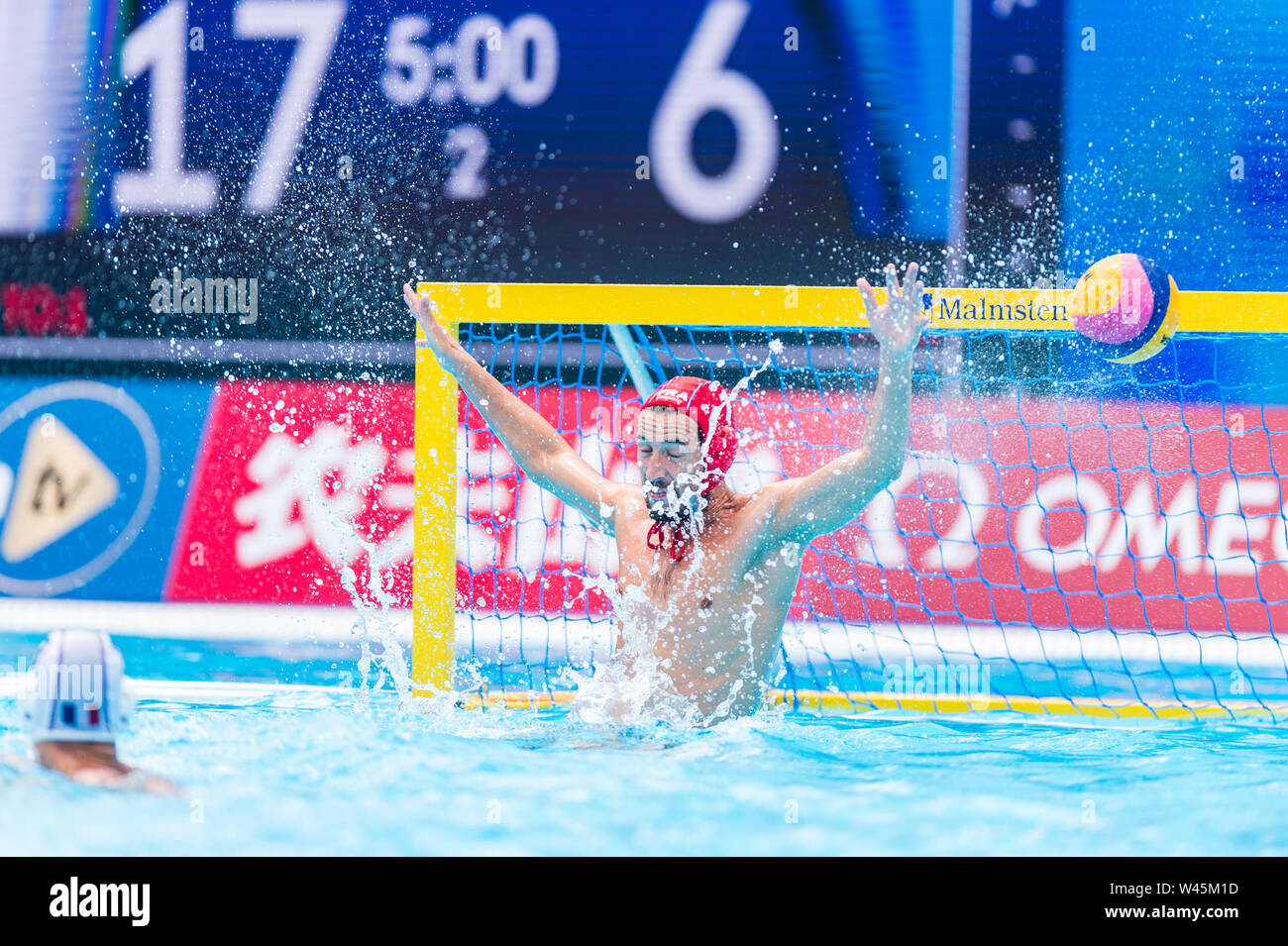 13 juillet 2019 Gwangju, Corée du Sud 18 Championnats du monde de la FINA 13-07-2019: WK water-polo: Beach France v Argentine: Gwangju Gwangju Corée du Sud 13/07/2019 Beach Waterpolo FRANCE - ARGENTINE 18 Championnats du monde de la FINA terrain universitaire de Nambu Banque D'Images