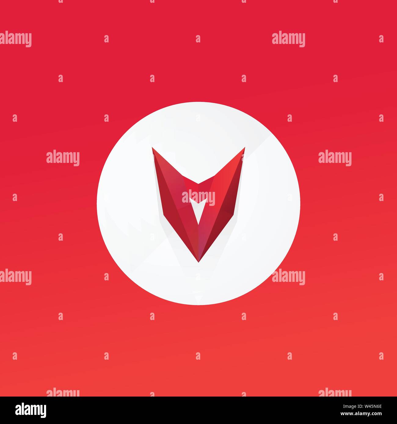 Masque rouge, tête. Logo télévision vectoriel. Inscrivez-isolé sur fond blanc. L'identité de l'entreprise. Emblème. Symbole. Lettre A et C. objet stylisé. Démon. Bull Illustration de Vecteur