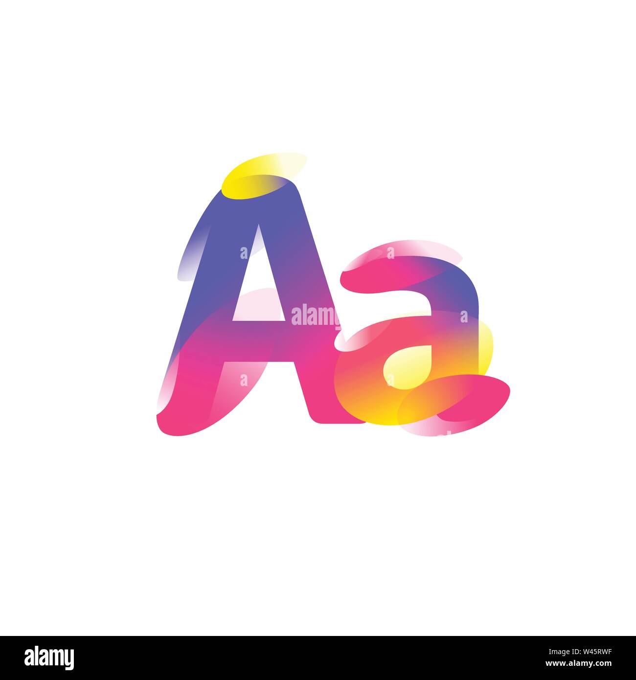 Illustration de la lettre A. télévision Gradient icône. Lettre de l'alphabet. Vector illustration. Un logo d'entreprise à la mode moderne. Isolé sur l'icône whi Illustration de Vecteur