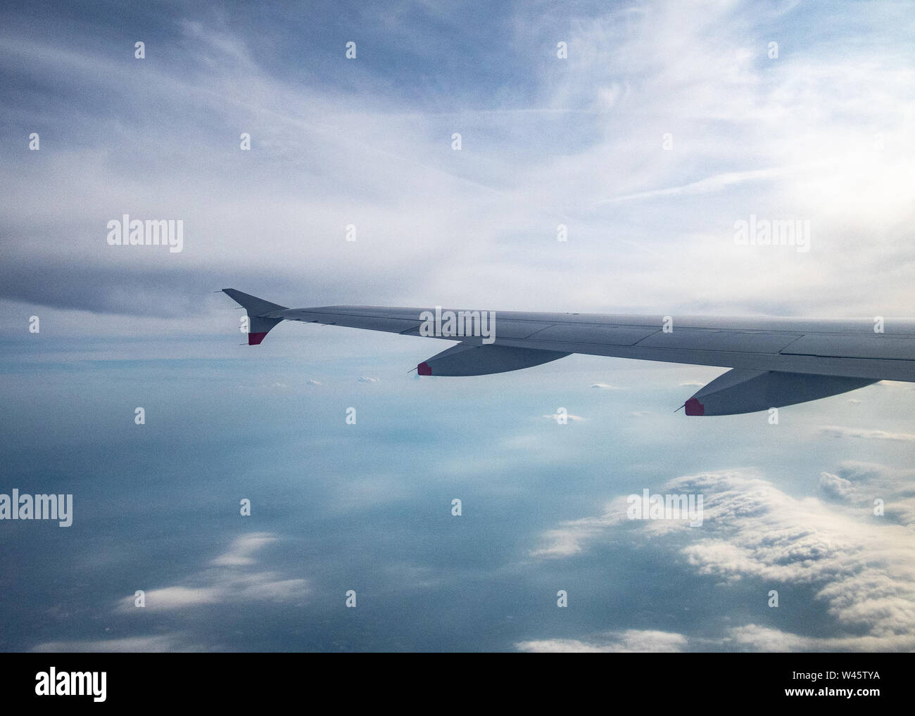 Venise, 16 juillet 2019. British Airways Airbus 319 en vol au dessus de l'Italie. Photo par Enrique Shore/Alamy Stock Photo Banque D'Images