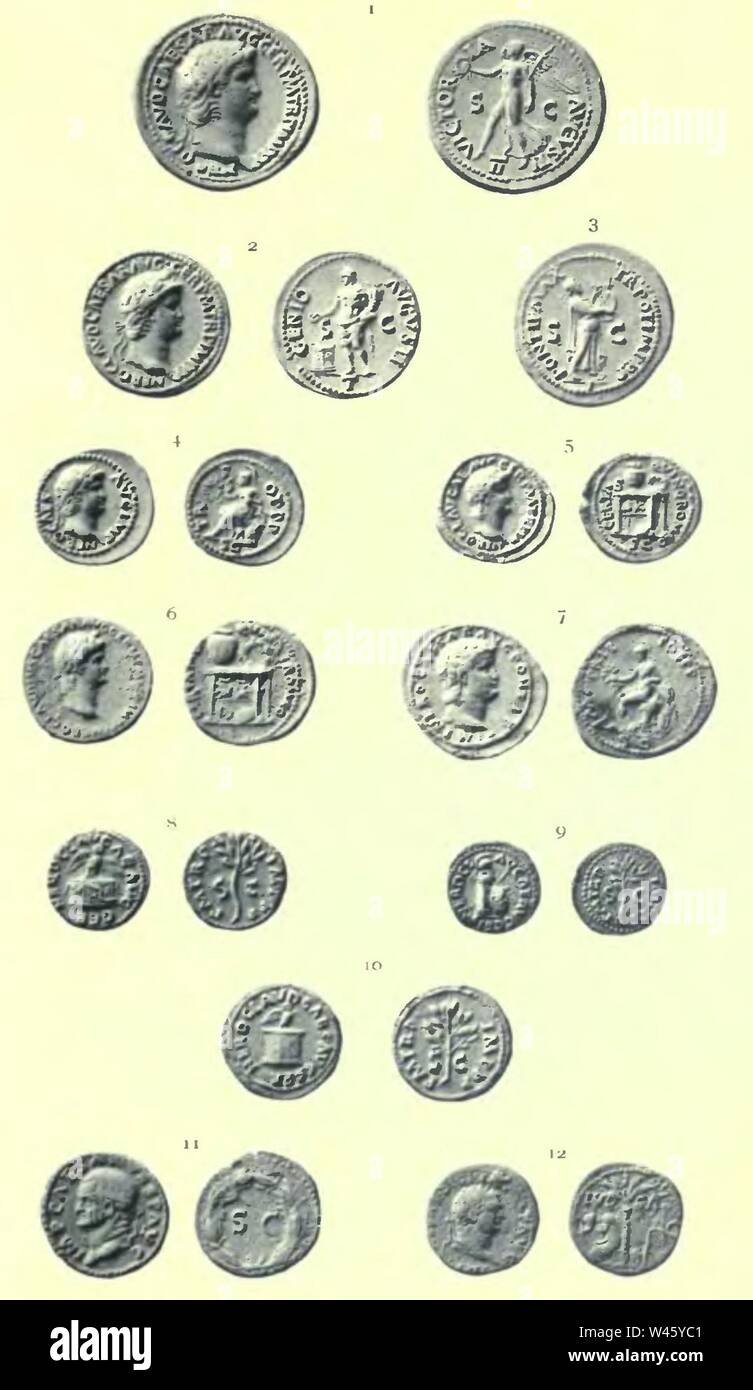 Contorniati Rivista italiana di numismatica 1895 (page 425) de la récolte. Banque D'Images