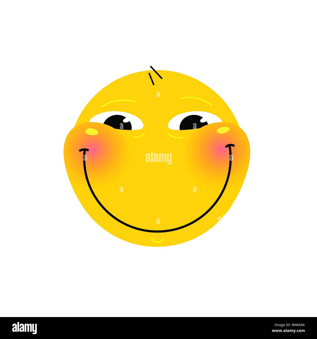 Smiley. Sourire. Vecteur. Smiley pour les expressions émotionnelles dans les réseaux sociaux, chat, messages, applications web et mobile. Face jaune Emoji. Symb Illustration de Vecteur