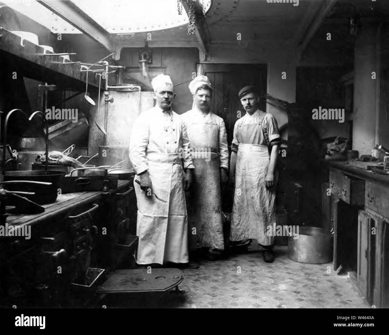 Les cuisiniers de navire non identifié de cuisine, Washington, ca 1900 (HESTER 850). Banque D'Images