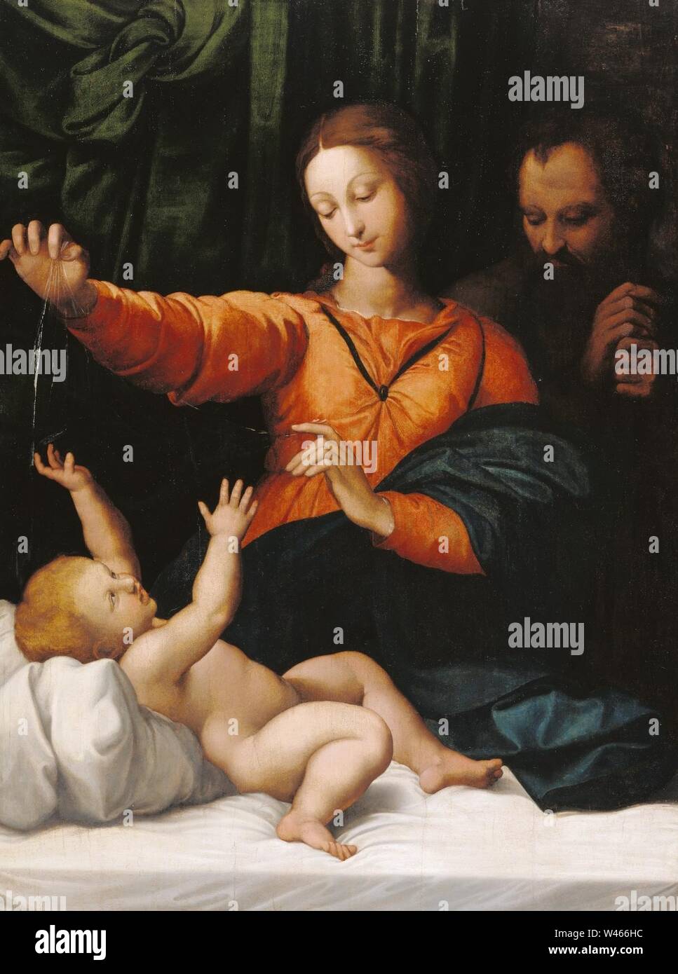 Copie d'après Raphaël (Raffaello Sanzio) - La Sainte Famille (la Madonna del Velo, Madonna di Loreto) Banque D'Images