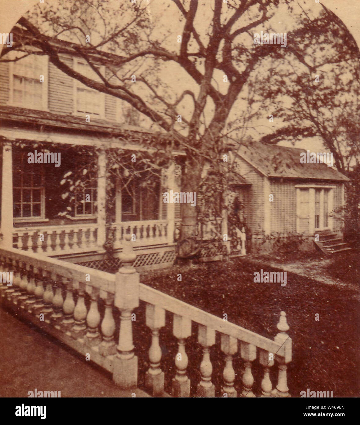 Accueil de Henry Wadsworth Longfellow à Cambridge, Massachusetts. Fin du xixe siècle. Banque D'Images