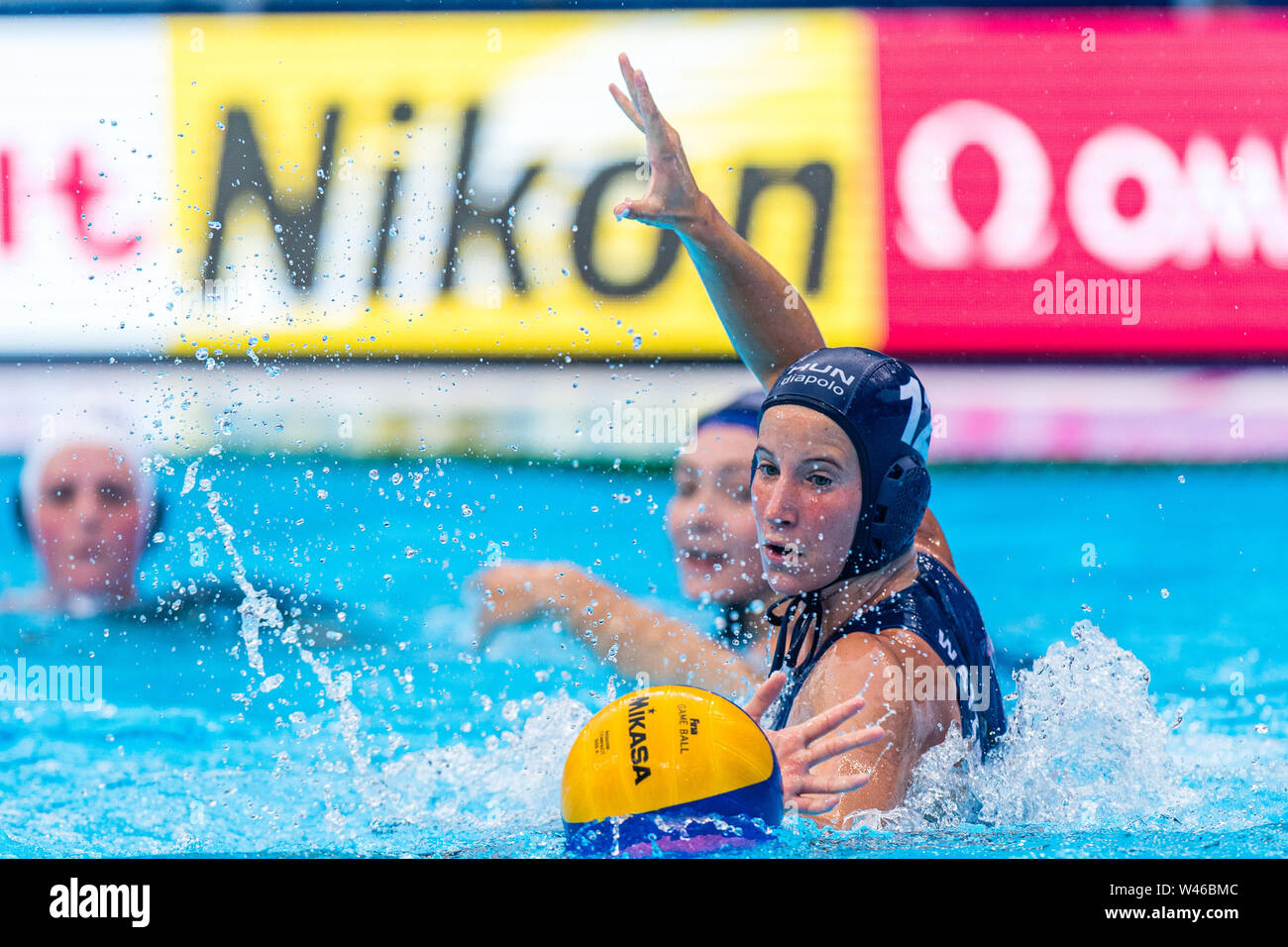 19 juillet 2019 Gwangju, Corée du Sud 18e Championnats du monde de la FINA 20-07-2019: WK water-polo: Nouvelle-Zélande v Hongrie: Gwangju #12 VALYI Vanda (HUN) Gwangju Corée du Sud 20/07/2019 Waterpolo W28 NZL - HUN 18e Championnats du monde de la FINA Nambu University Grounds Banque D'Images