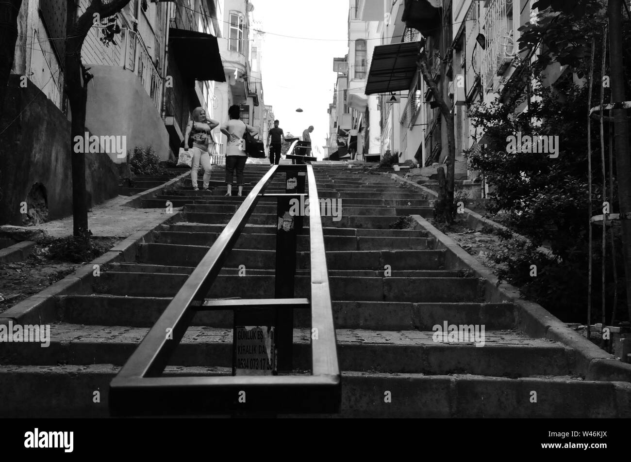 Image en noir et blanc de Sultanahmet, Istanbul, Turquie. Banque D'Images