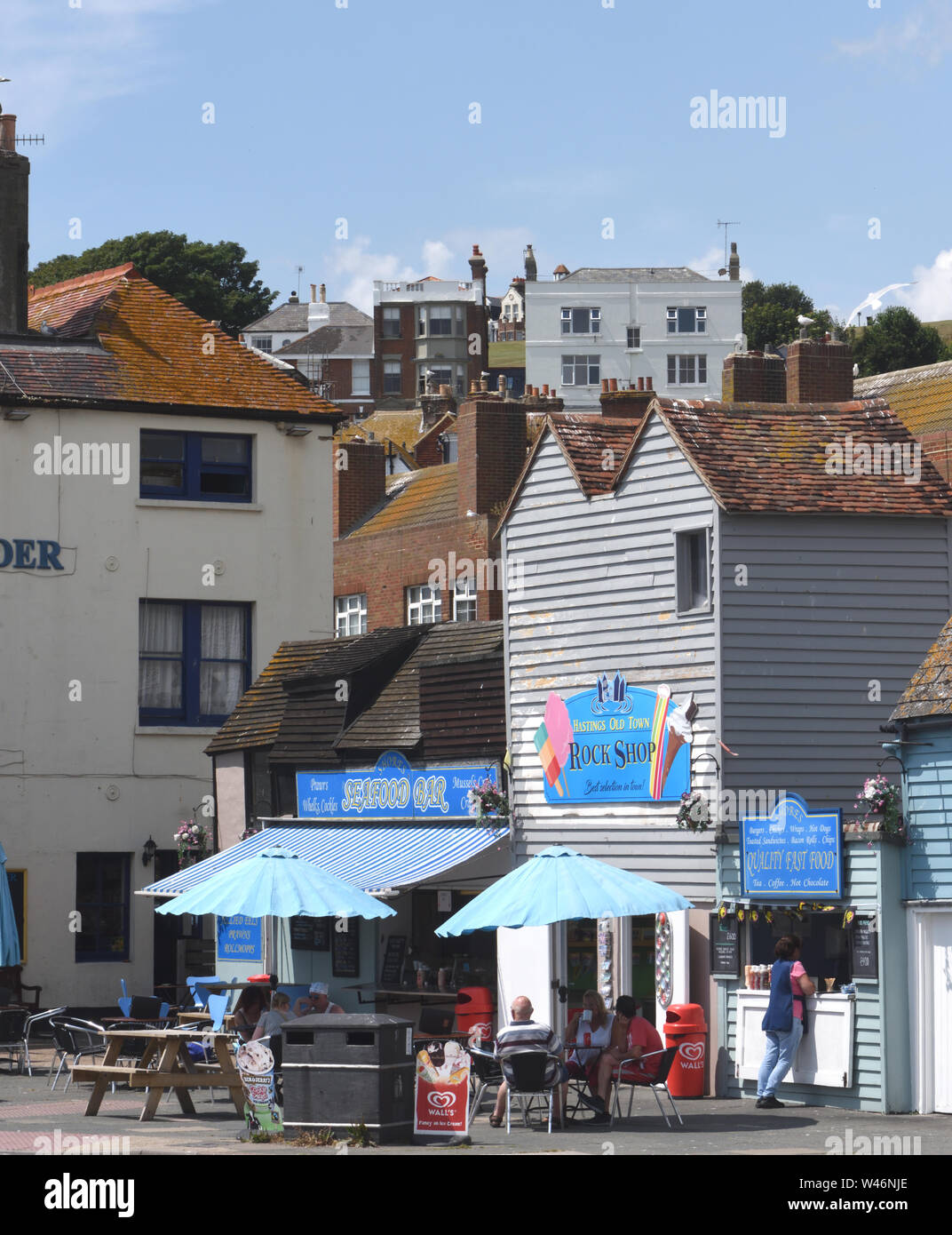 La vieille ville de Hastings Hastings, Sussex, UK. Banque D'Images