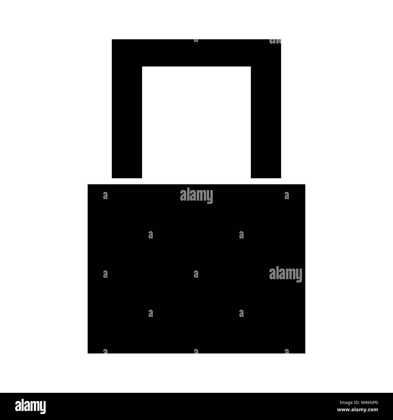 L'icône de cadenas mot ou le logo de l'illustration. L'utilisation parfaite pour site web, tendance, design, etc. Banque D'Images