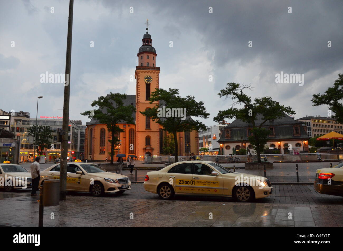 L'église Sainte Catherine est la plus importante Église protestante à Frankfurt am Main Banque D'Images