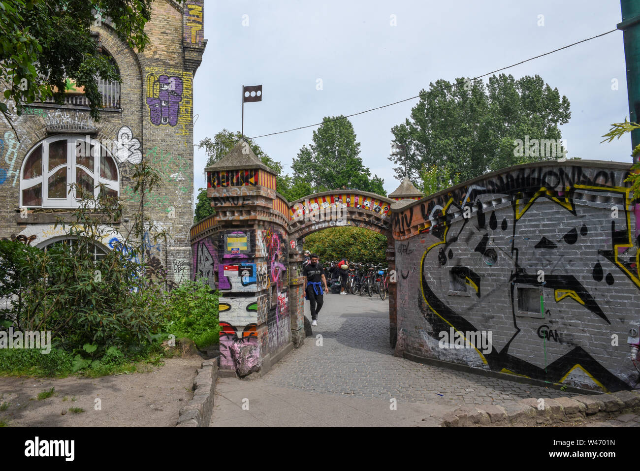 Copenhague, Danemark - 24 juin 2018 : la communauté alternative de Christiania à Copenhague le Danemark Banque D'Images