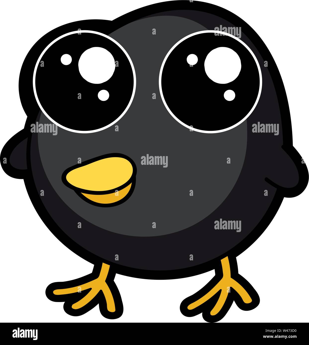 Mignon petit poulet noir, illustration, vecteur sur fond blanc. Illustration de Vecteur Mignon petit poulet noir, illustration, vecteur sur fond blanc. Illustration de Vecteur