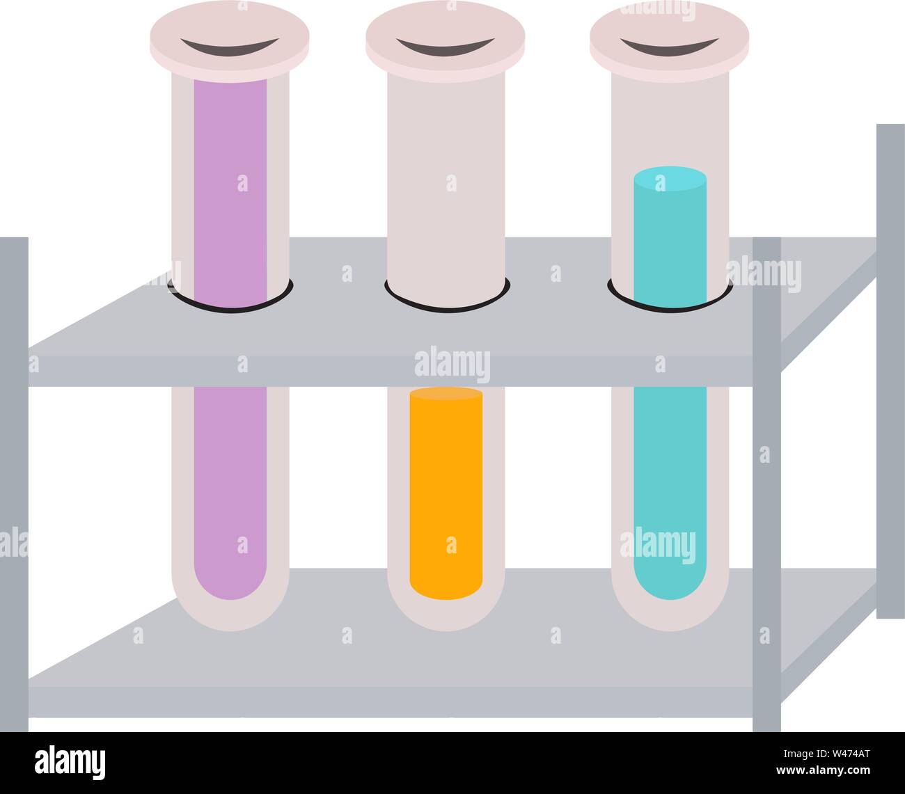 Fiole chimique, illustration, vecteur sur fond blanc. Illustration de Vecteur