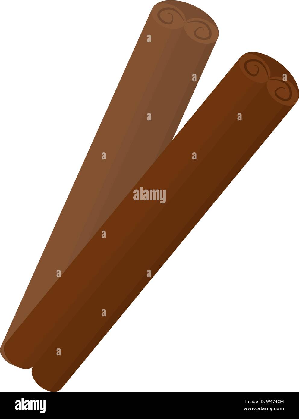Le bâton de cannelle, illustration, vecteur sur fond blanc. Illustration de Vecteur