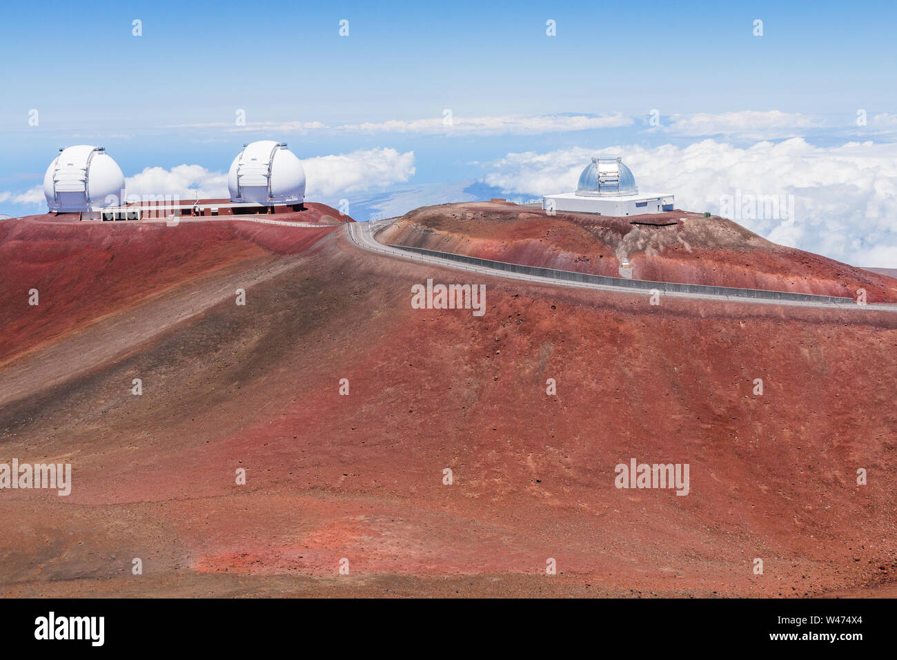 L'observatoire de Mauna Kea, Hawaii. Banque D'Images