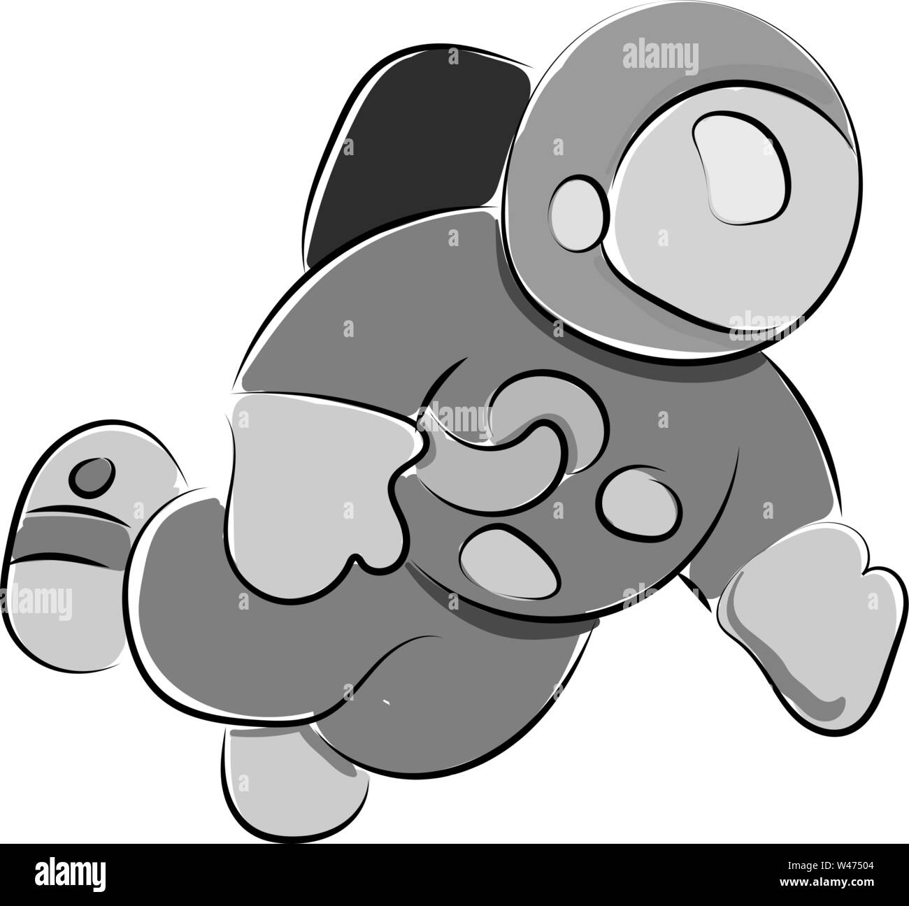 Spaceman, illustration, vecteur sur fond blanc. Illustration de Vecteur