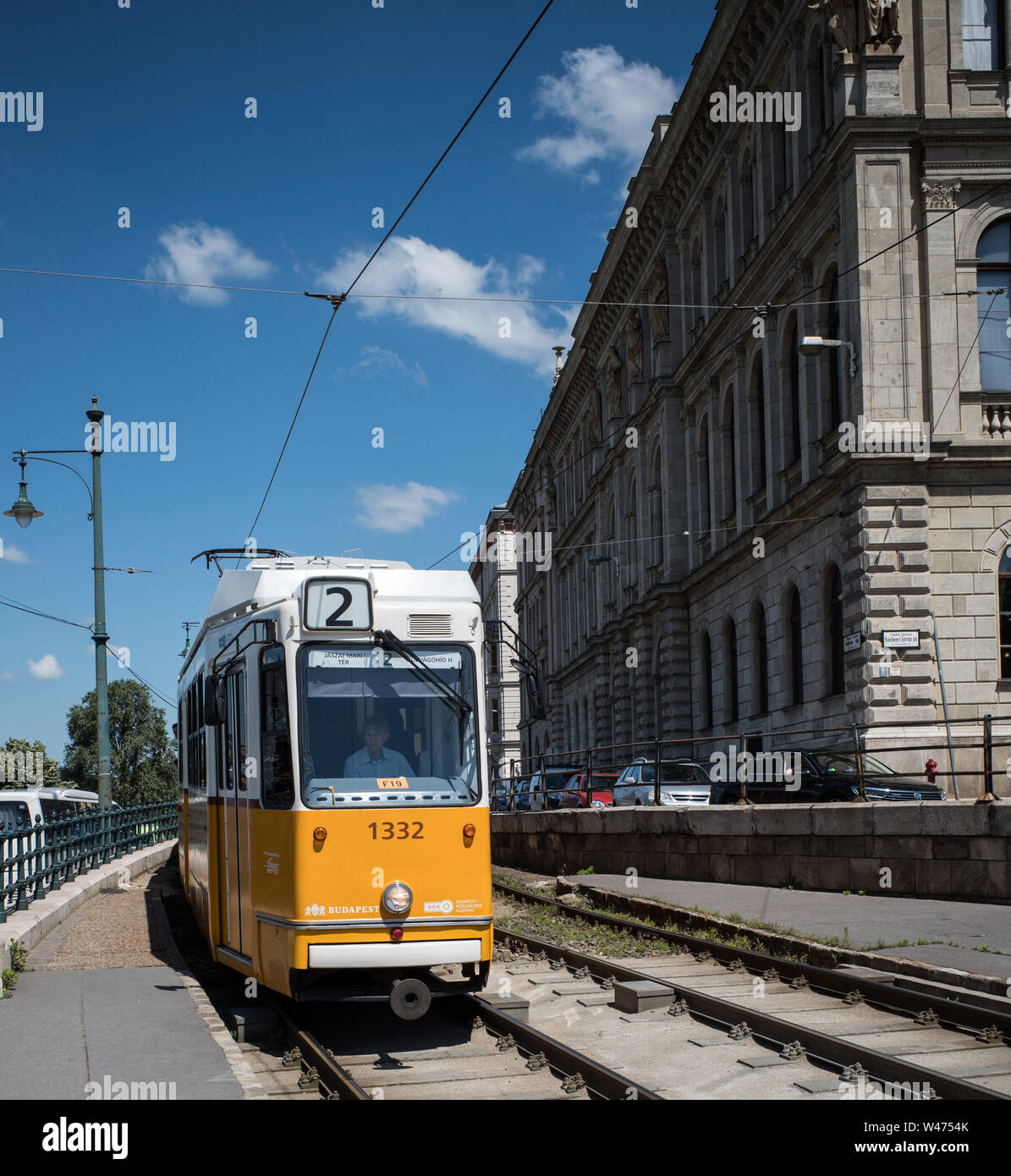 TRAMWAY DE BUDAPEST HONGRIE- JOUR ET NUIT - TRAMWAY - TRANSPORT HONGROIS © Frédéric Beaumont Banque D'Images