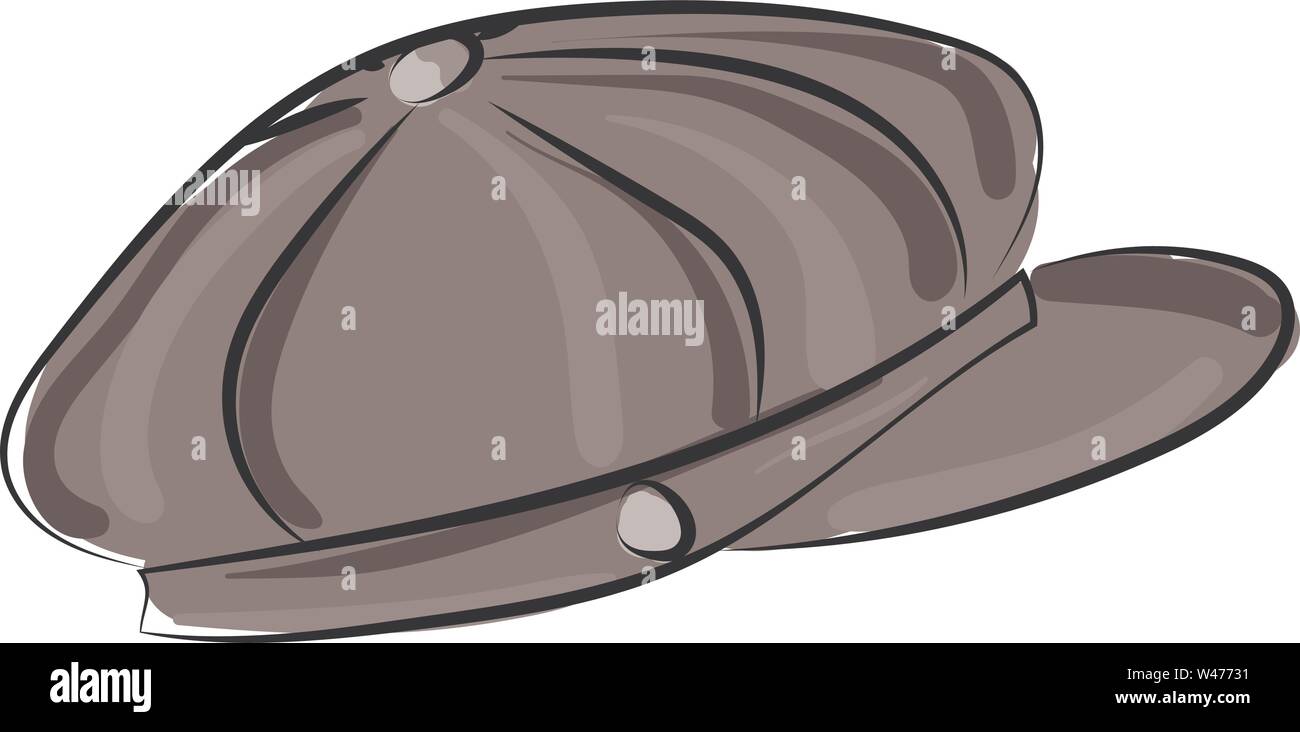 Old Time hat, illustration, vecteur sur fond blanc. Illustration de Vecteur