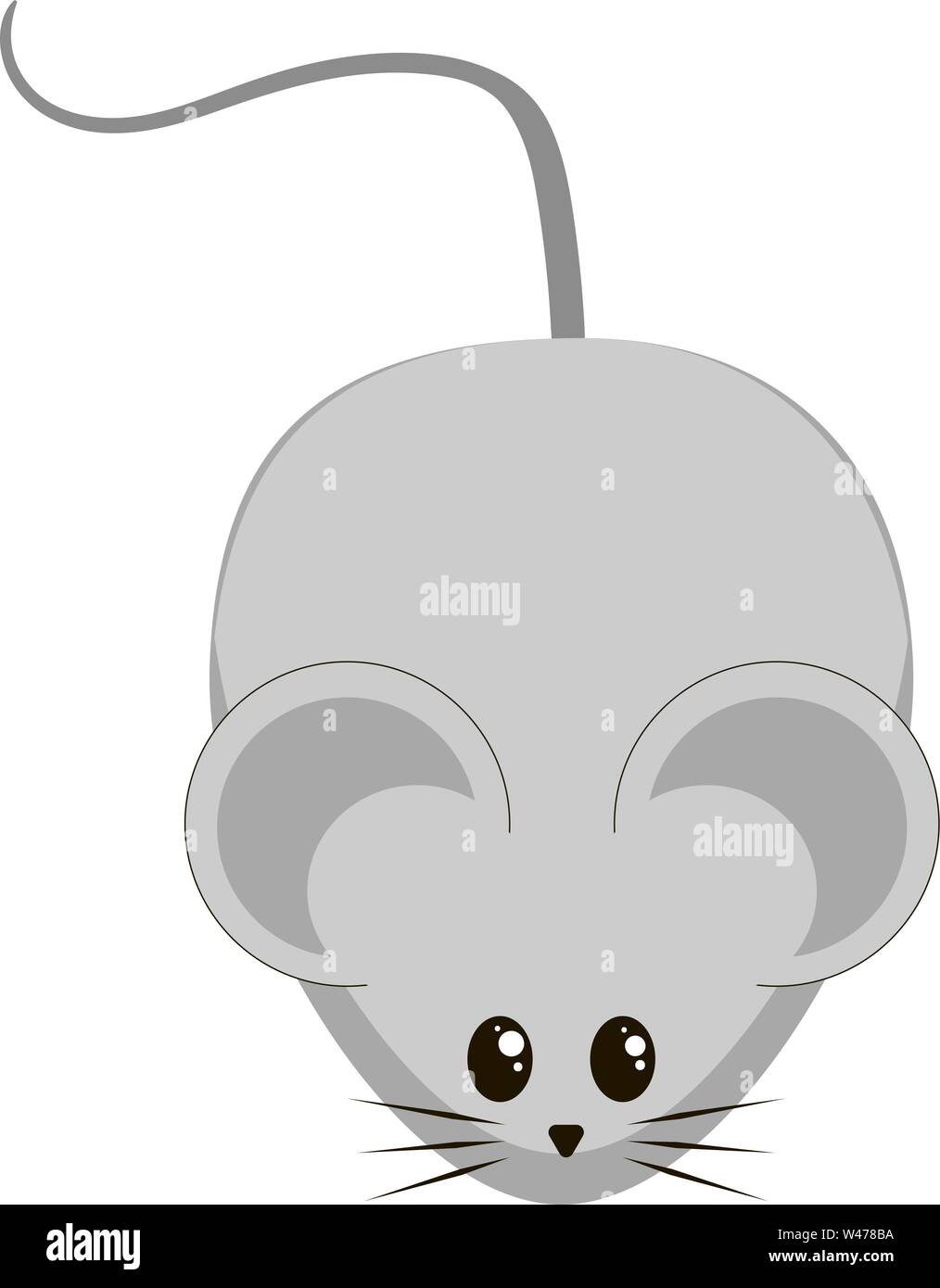 Jolie petite souris, illustration, vecteur sur fond blanc. Illustration de Vecteur