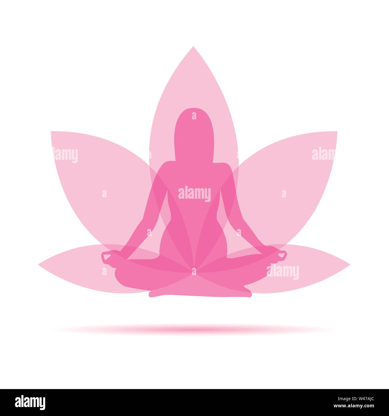 Yoga pour femmes enceintes fleur de lotus rose illustration vecteur EPS10 Illustration de Vecteur