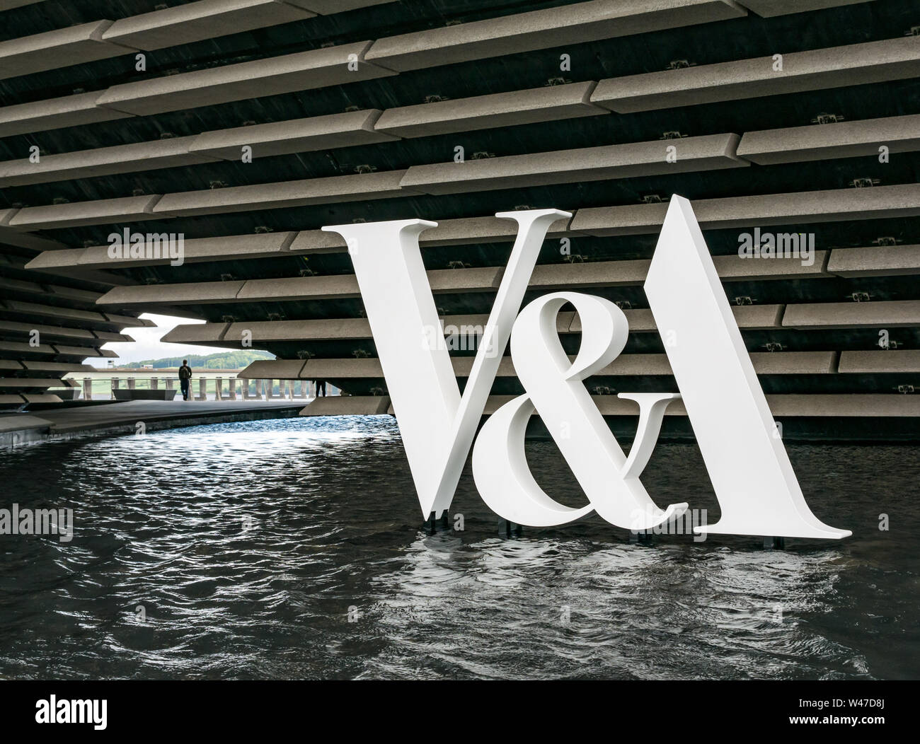 V&A Dundee logo, design museum, Waterfront, Dundee, Ecosse, Royaume-Uni Banque D'Images