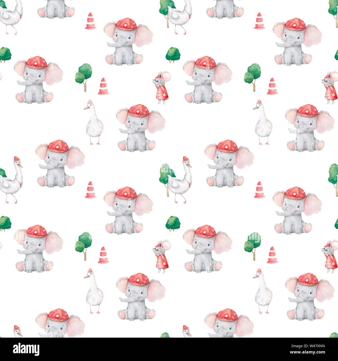 Joli Motif Elephant Arriere Plan Sans Couture Avec Personnage De Dessin Anime Elephant Rose Bebe Ou Enfants Tres Petit Motif Imprime Bebe Fille Photo Stock Alamy