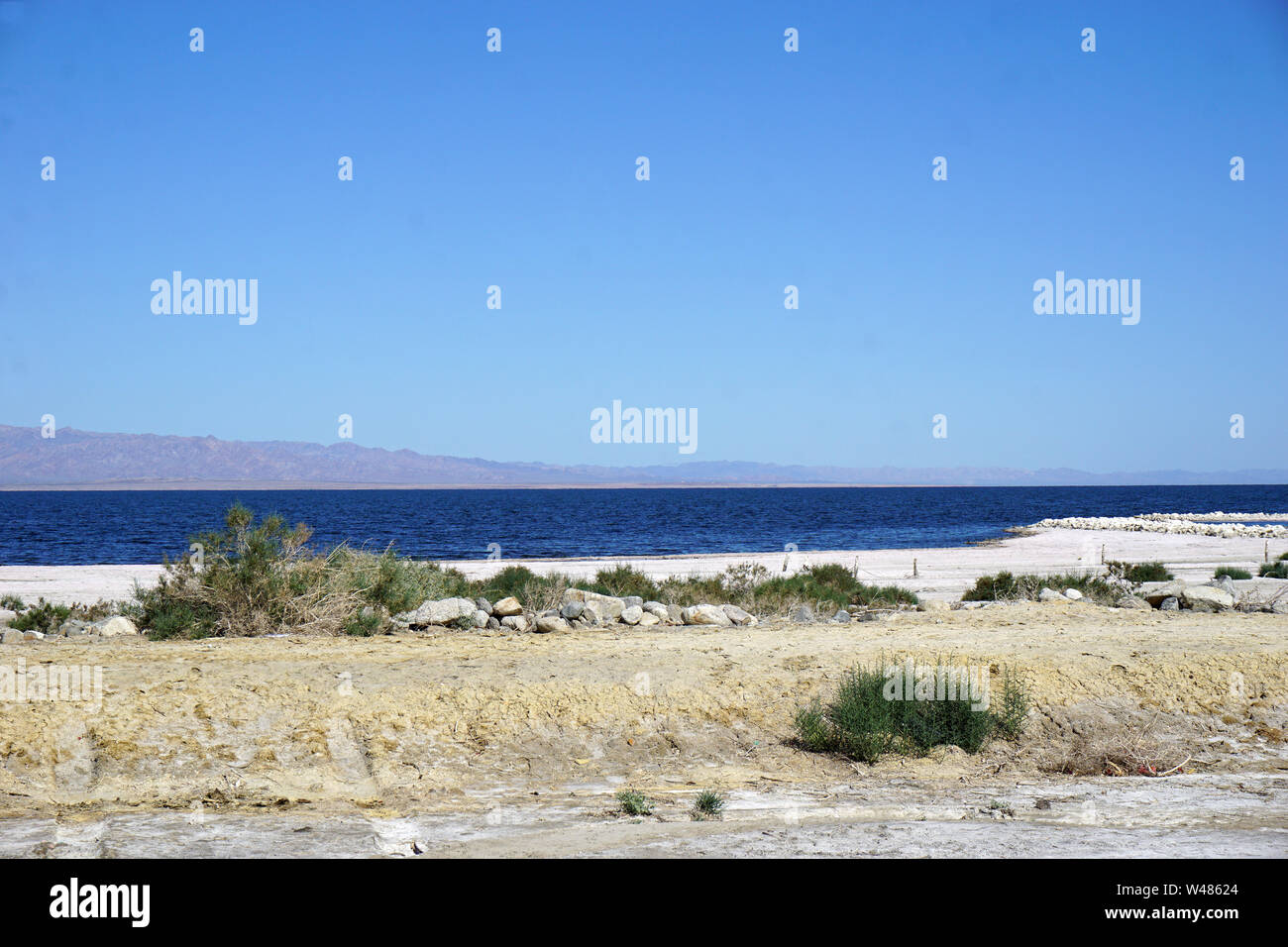 La plage de la mer de Salton Banque D'Images