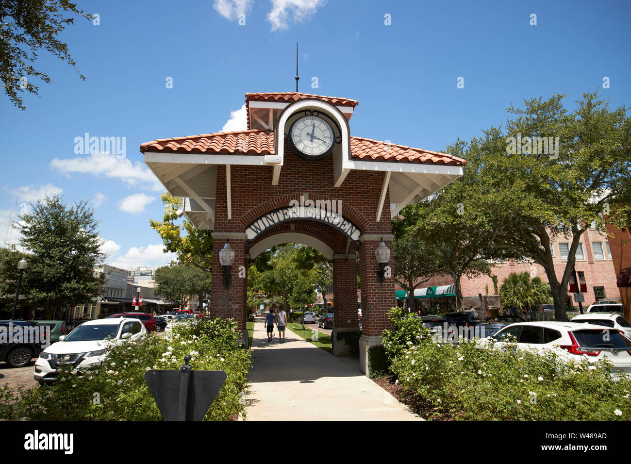 Le centre-ville historique de jardin d'hiver sur l'ouest sentier orange près d'Orlando en Floride fl usa États-Unis d'Amérique Banque D'Images