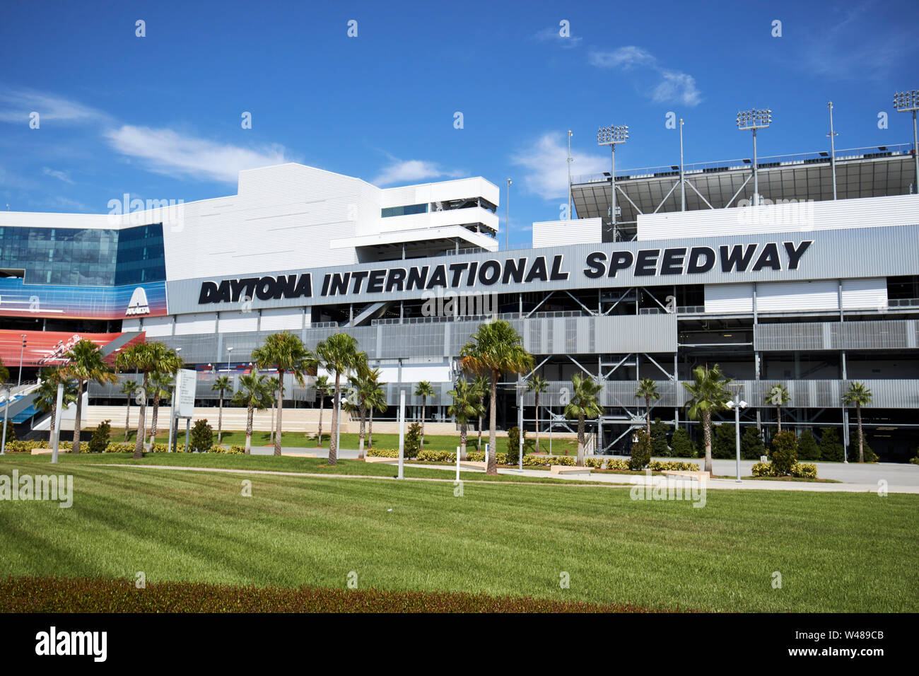 Le circuit Daytona International Speedway en Floride fl usa États-Unis d'Amérique Banque D'Images
