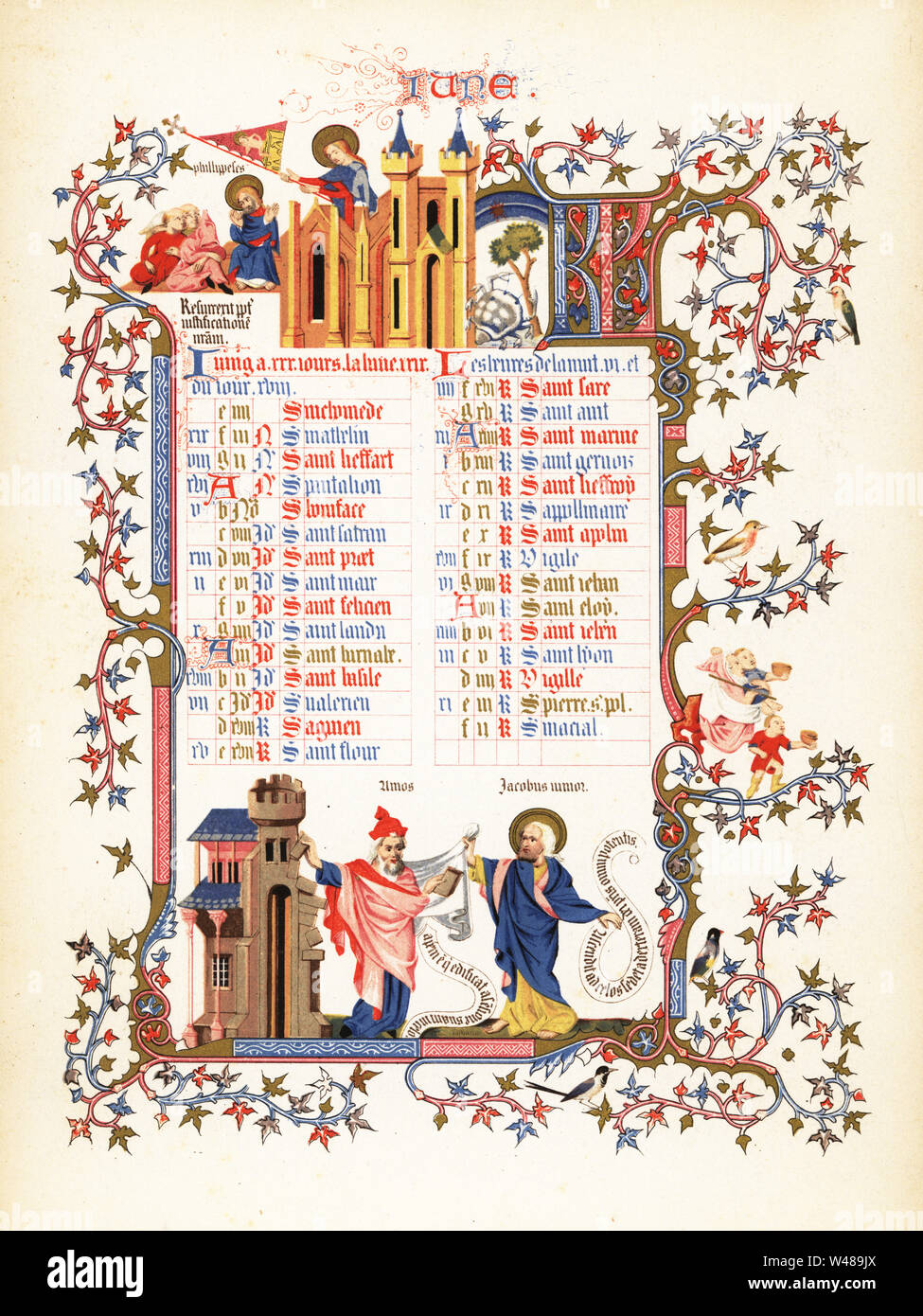Calendrier Pour Le Mois De Juin Avec Des Chiffres D Amos Et De Saint Jacques Le Calendrier Pour Le Mois De Juin Avec Des Chiffres D Amos Et De Saint Jacques Le