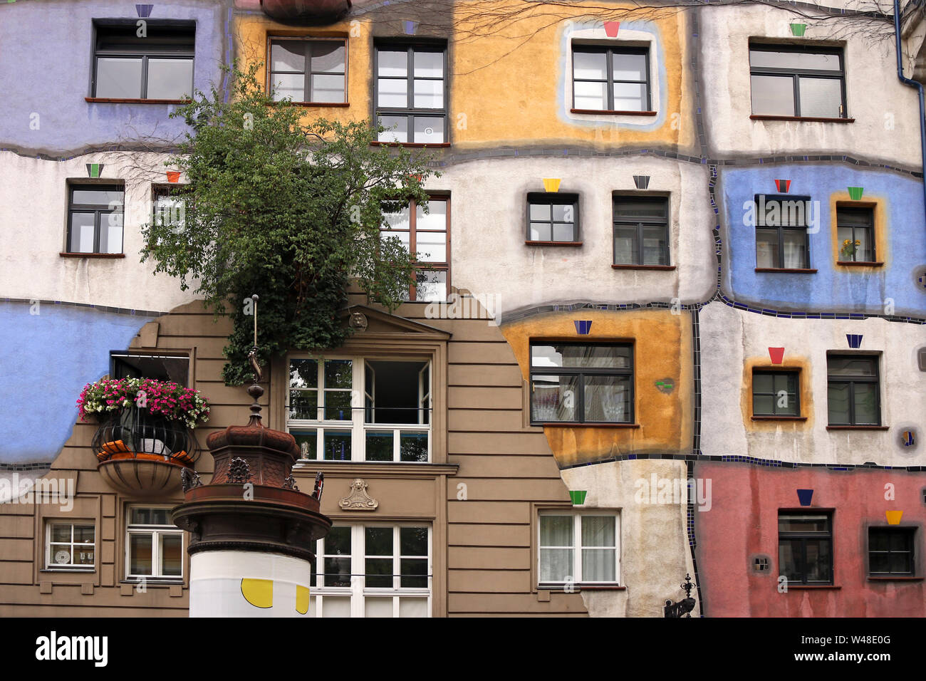 Haus Hundertwasser à Vienne Autriche Banque D'Images
