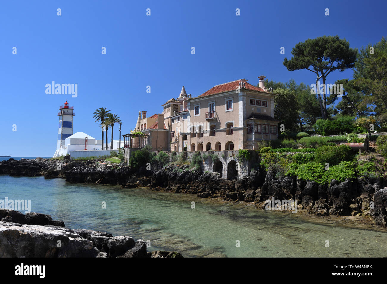 Casa da santa maria;Santa Marta leuchtturm;cascais Portugal Lisbonne;; Banque D'Images