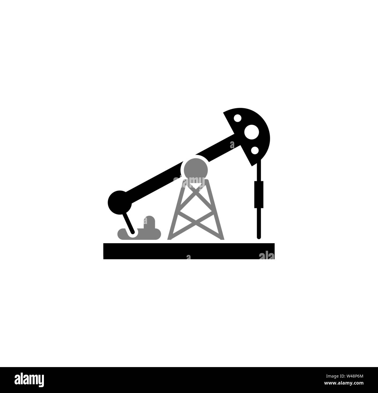 Les plate-forme pétrolière située sur arrière-plan de conception graphique et web. Simple illustration. Concept Internet symbole de bouton site web ou application mobile. Illustration de Vecteur