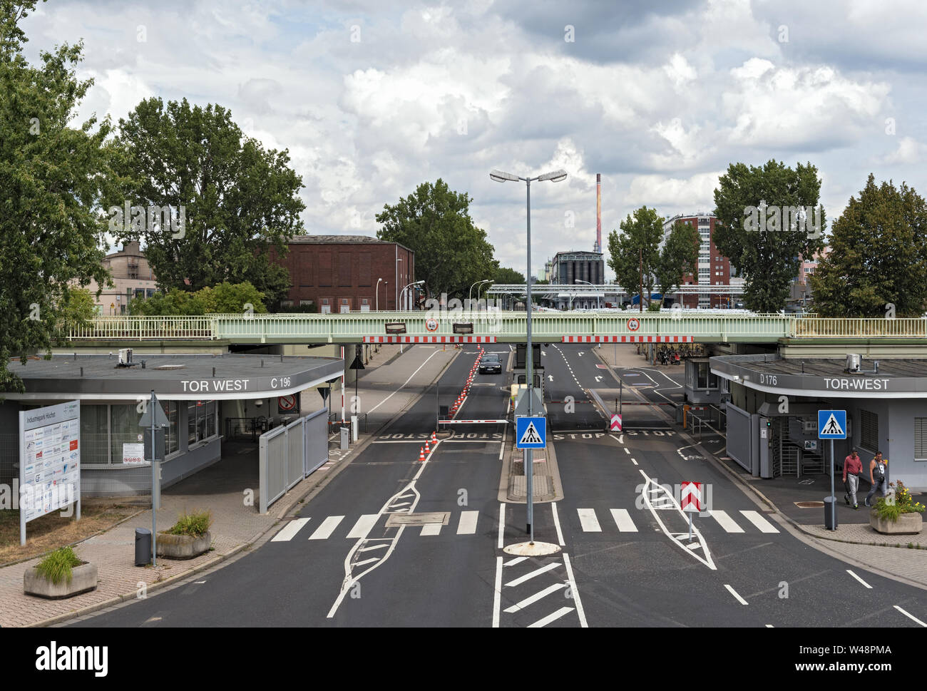 Parc industriel à Frankfurt hoechst gate west, Allemagne Banque D'Images