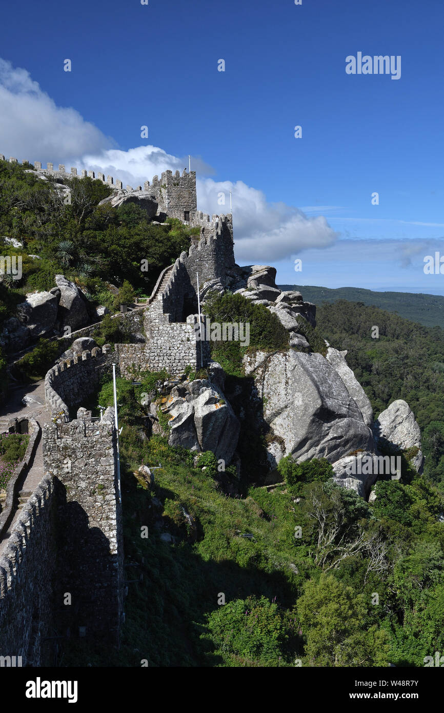 Le château maure;Serra de Sintra Sintra;;portugal Banque D'Images