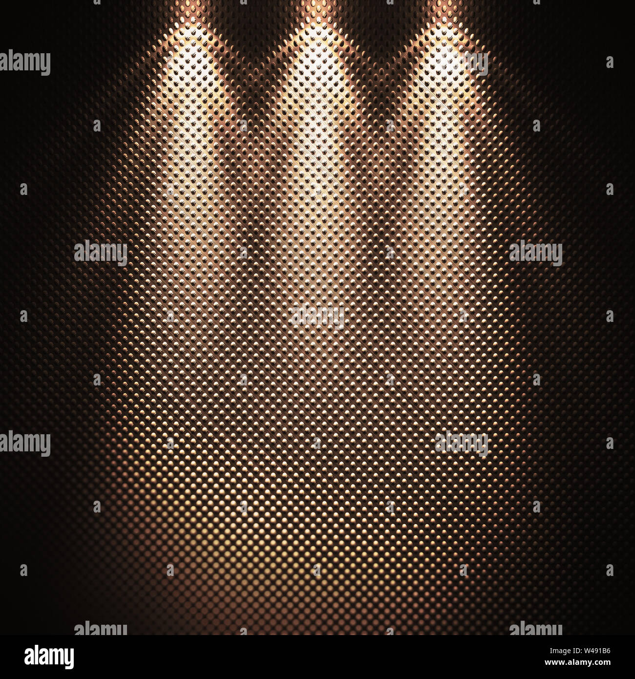 Lumières photométriques sur place. Metal surface texturée Banque D'Images