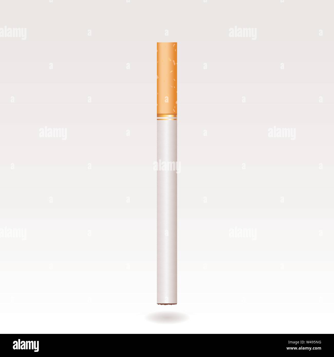 Cigarette. Modèle 3D sur fond blanc Illustration de Vecteur