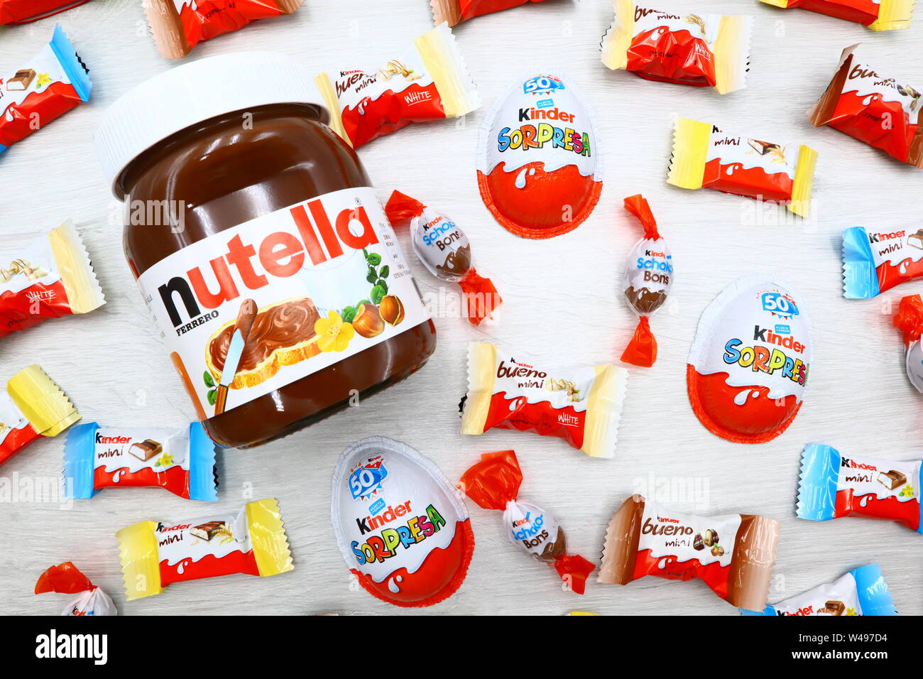 Nutella, Kinder Surprise et Kinder chocolats fabriqués en Italie par