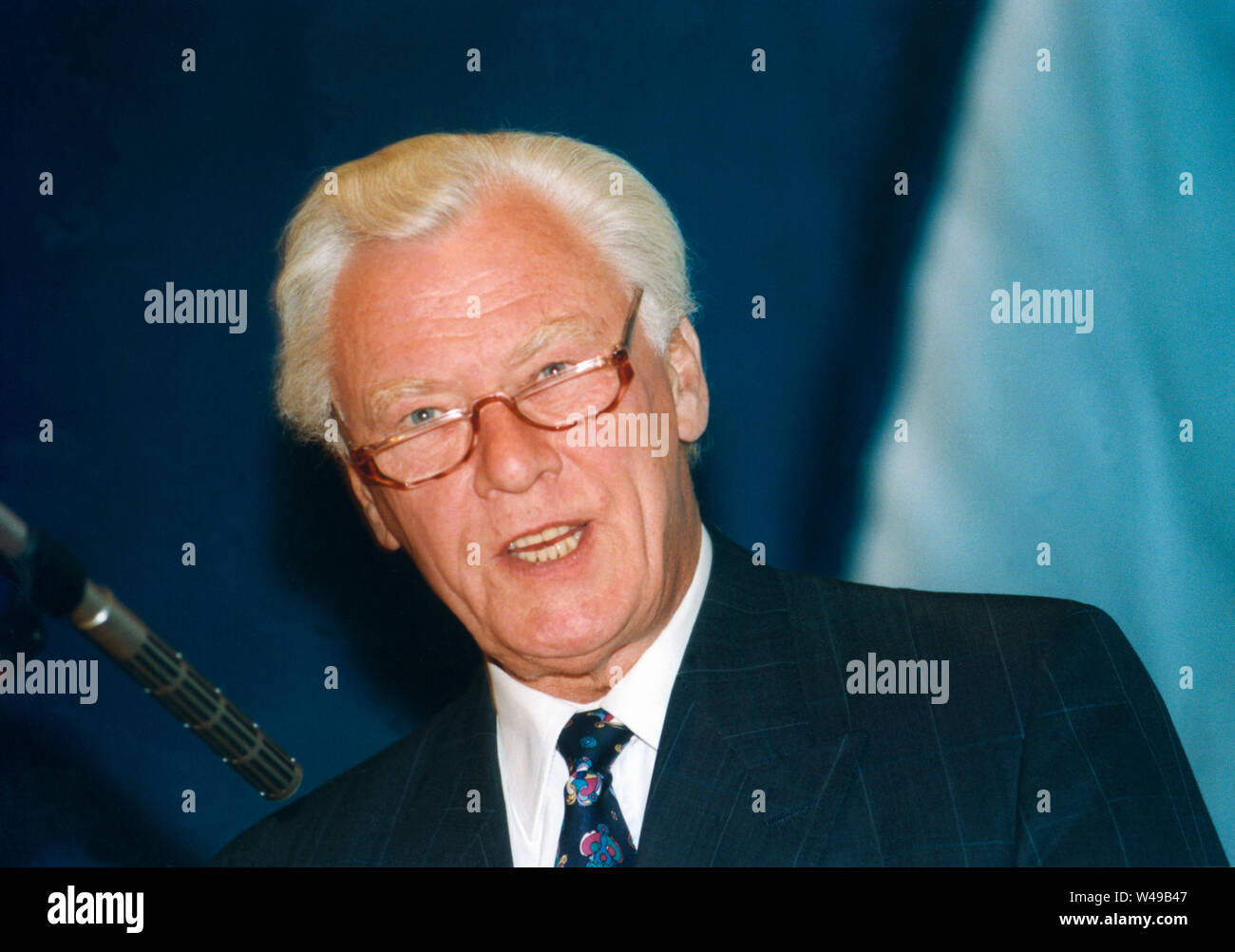 Homme politique Danois Poul Schlüter a été Premier ministre de 1982 à 1993, le premier député du Parti conservateur du parti de devenir premier ministre Banque D'Images