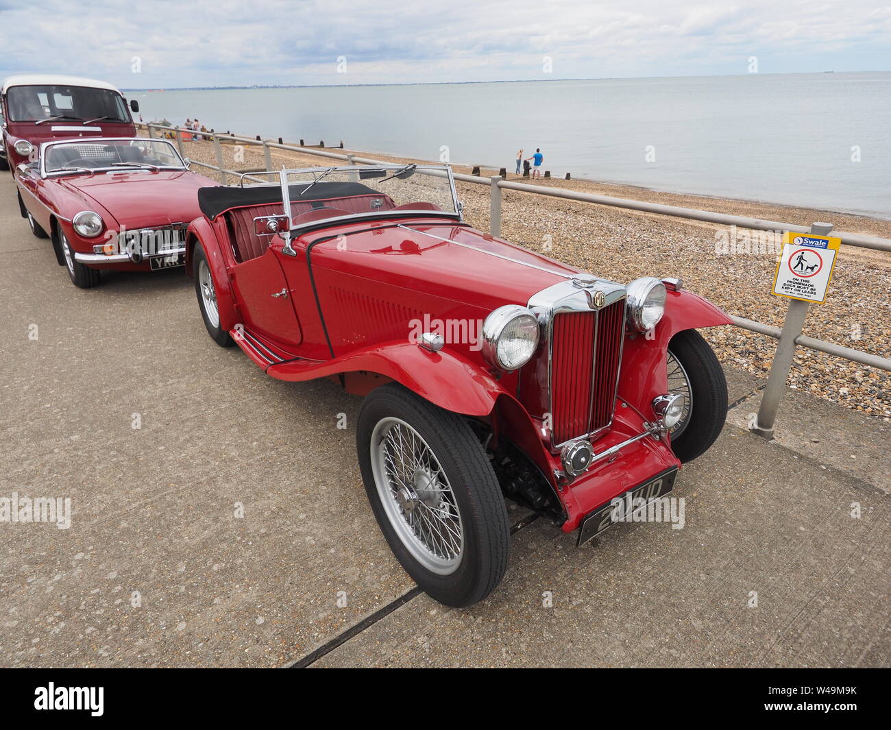 Minster sur Mer, Kent, UK. 21 juillet, 2019. Photos de l'assemblée annuelle de voitures classiques d'affichage le long de la promenade leas Minster organisée par la douce Hut. Credit : James Bell/Alamy Live News Banque D'Images