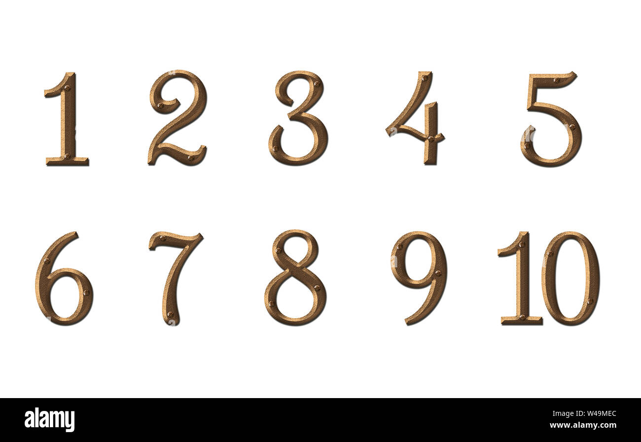 numéro de maison chiffres porte bouclier appartement chambre hôtel Banque D'Images