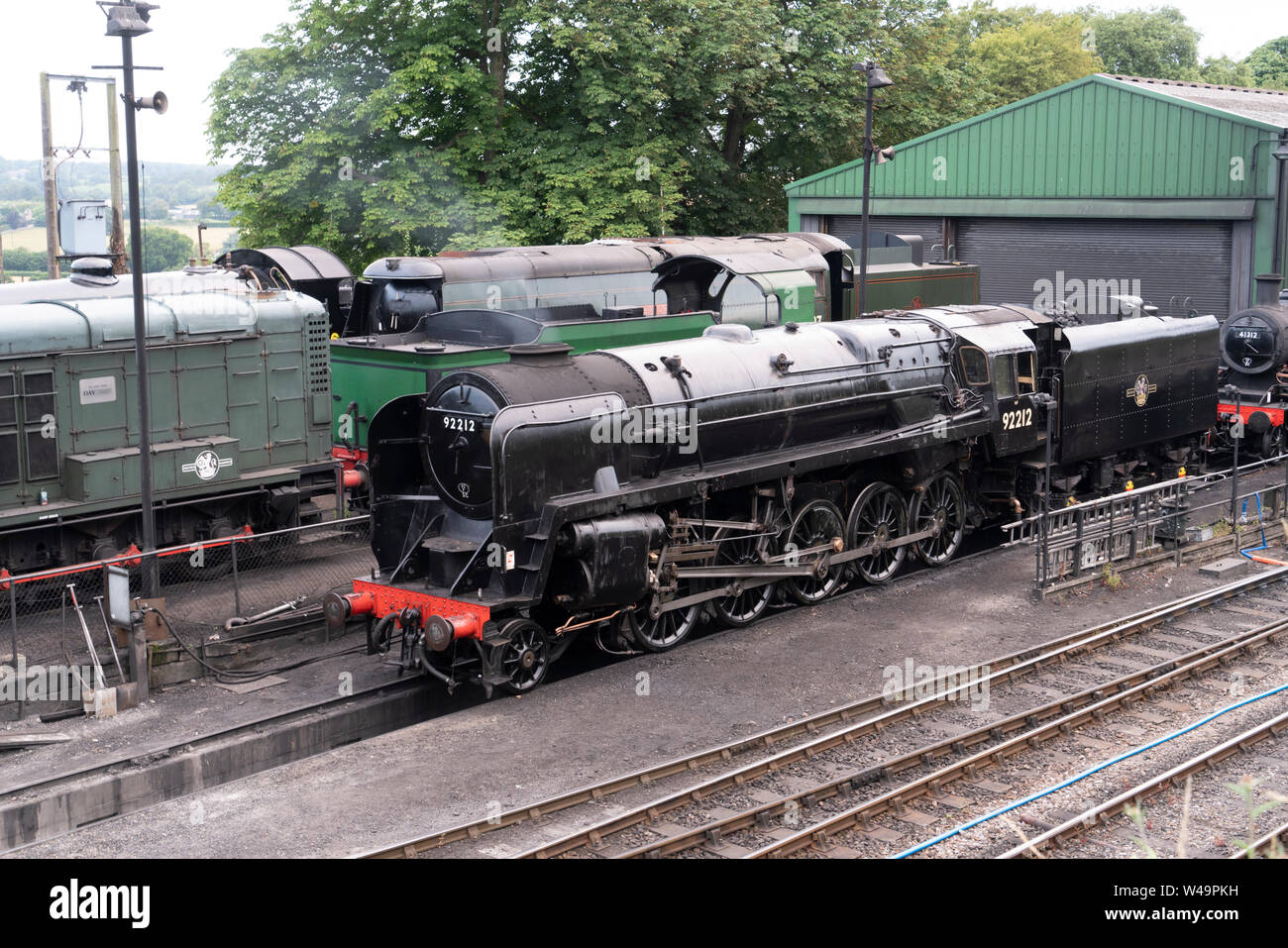 BRS n° 92212 Classe 9F 2-10-0, Mi Hants Railway Station Ropley à Hampshire Banque D'Images