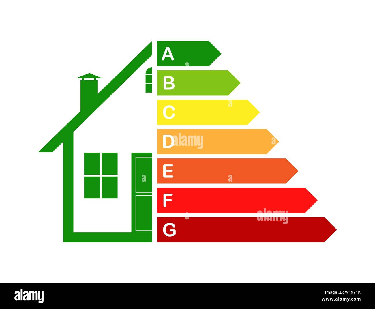 Maison à faible consommation d'énergie, le concept de l'efficacité  énergétique du logement Image Vectorielle Stock - Alamy