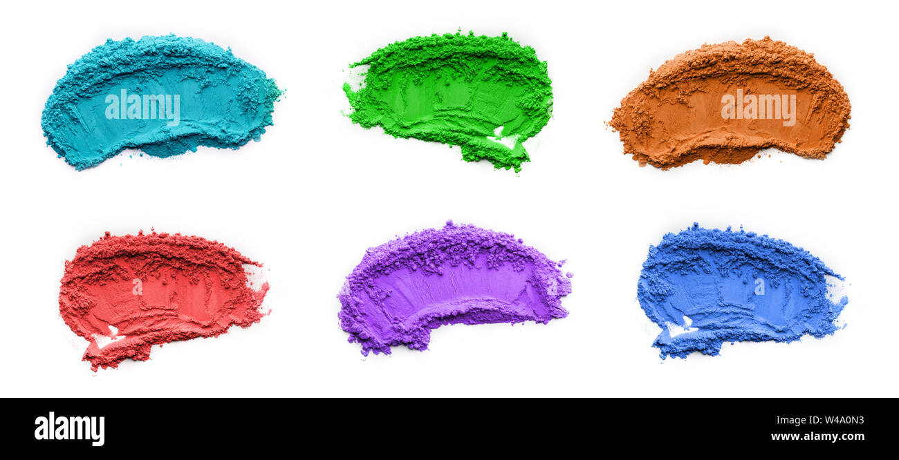 Ensemble de différentes couleurs de poudre pour festival indien Banque D'Images