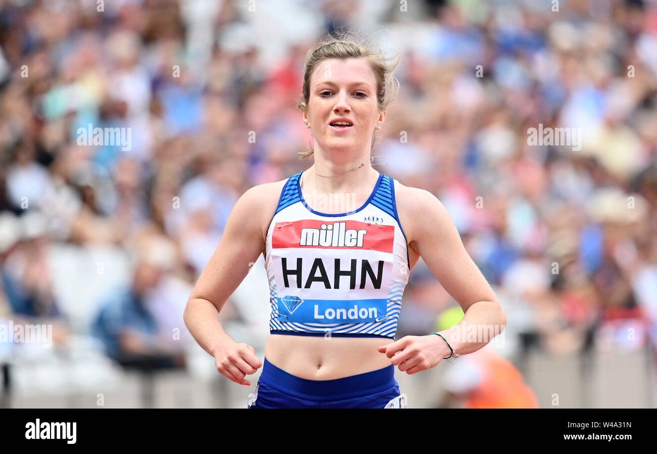 Londres, Royaume-Uni. 21 juillet, 2019. Sophie Hahn (GBR). Jeux anniversaire d'athlétisme. Le stade de Londres. Stratford. Londres. UK. Garry Bowden/SIP Crédit photo agency/Alamy Live News. Credit : Sport en images/Alamy Live News Banque D'Images