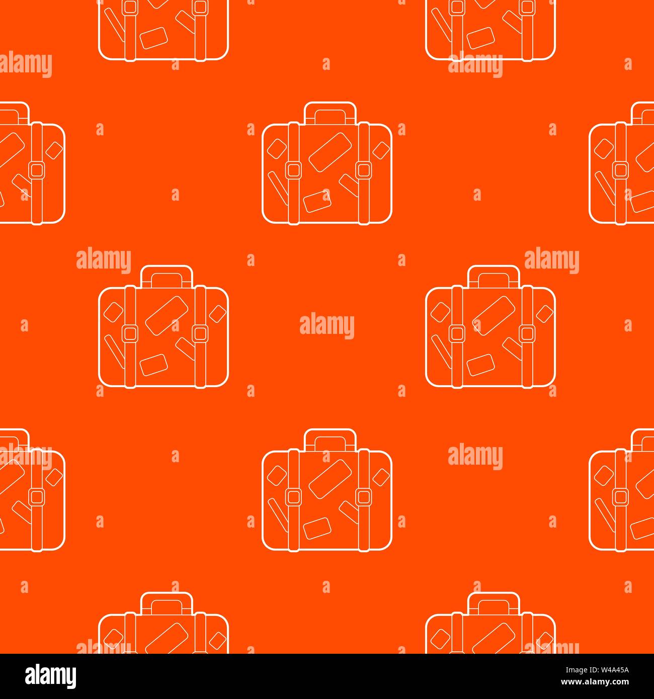 Valise de voyage avec motif autocollants orange vecteur Illustration de Vecteur