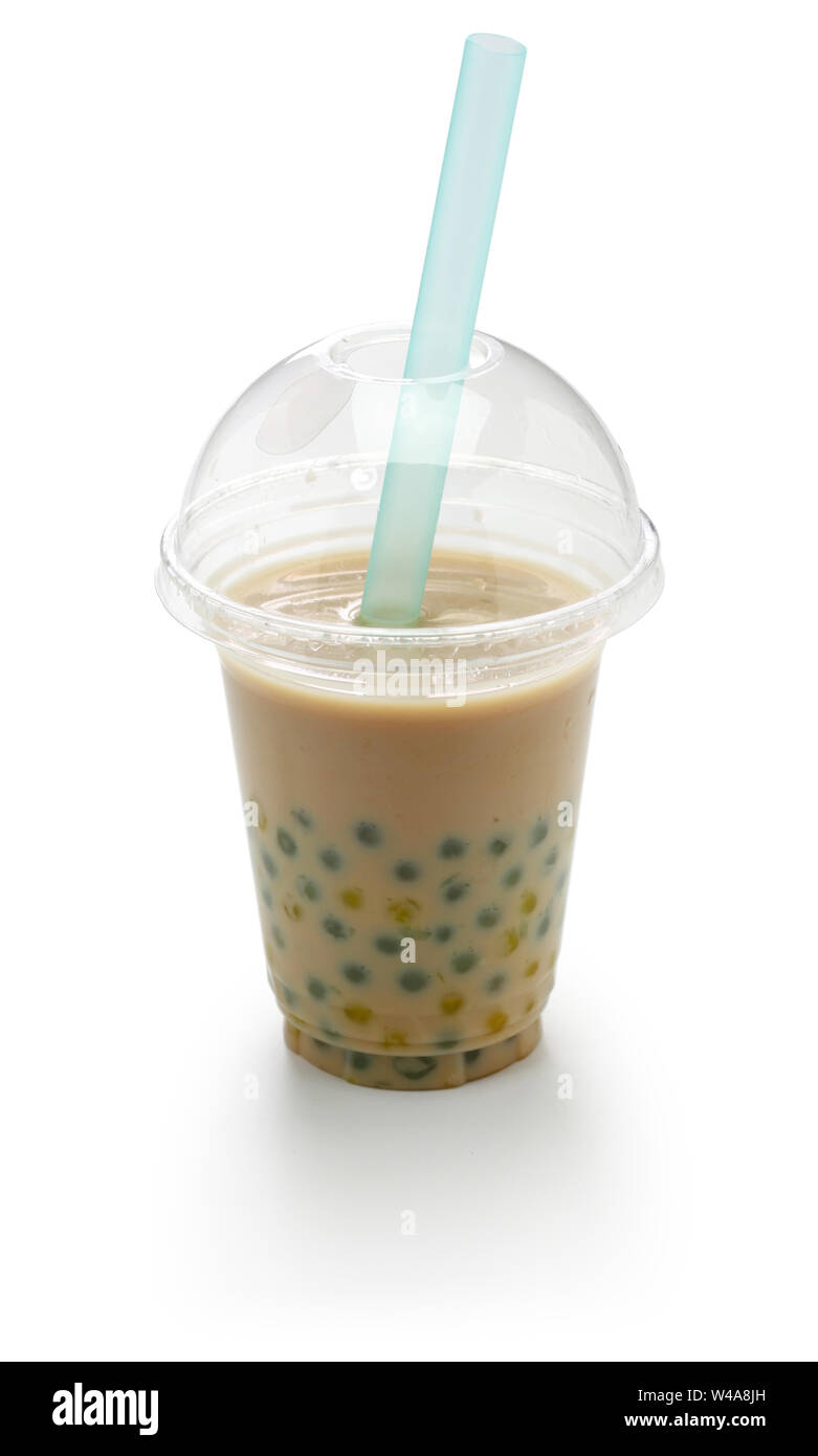 Des boissons, thé lait tapioca Banque D'Images