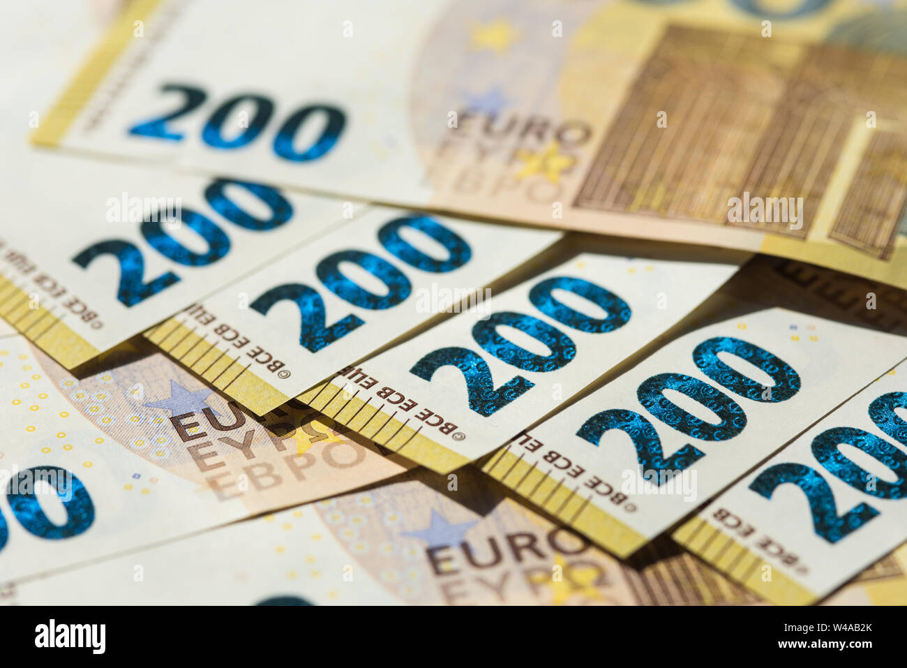 Deux cents euros factures, nouvelle édition en 2019. Banque D'Images